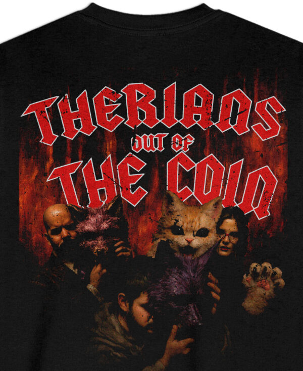 Mockup-espalda-close-up-therians-out-of-the-coin Kill a therian - Polera oversize negra