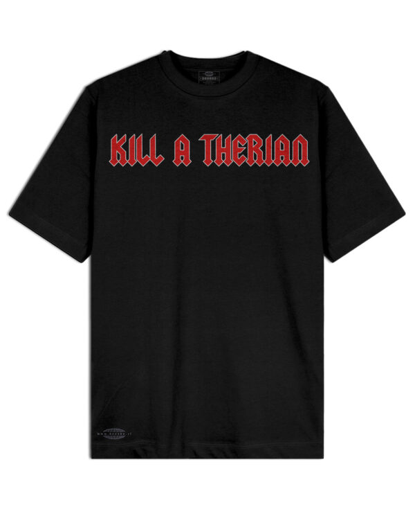 Mockup-frente-kill-a-therian Kill a therian - Polera oversize negra
